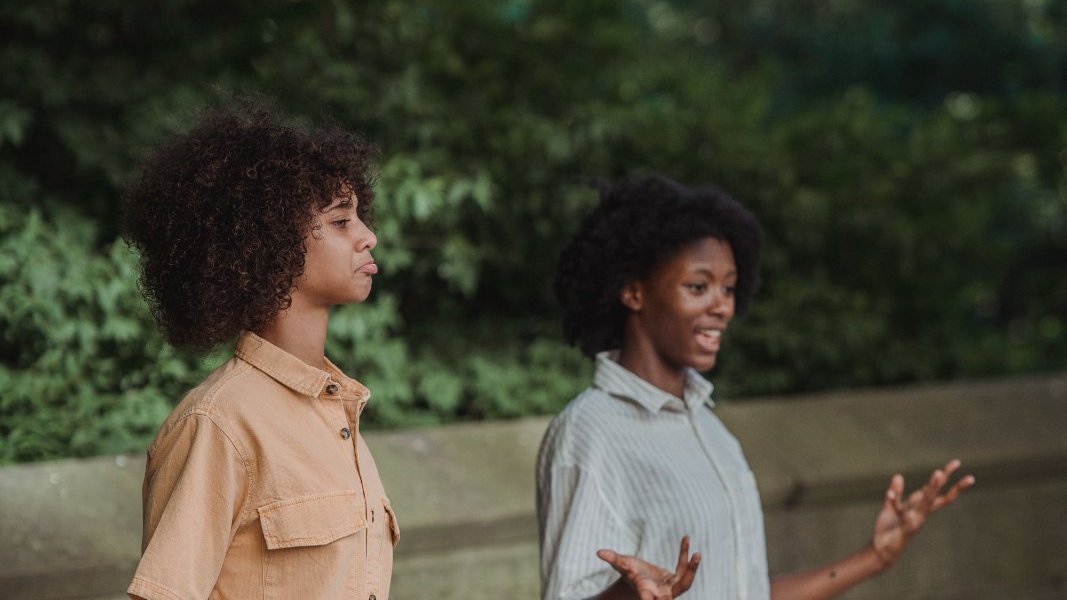 Diverse group of Black girls smiling and enjoying time together