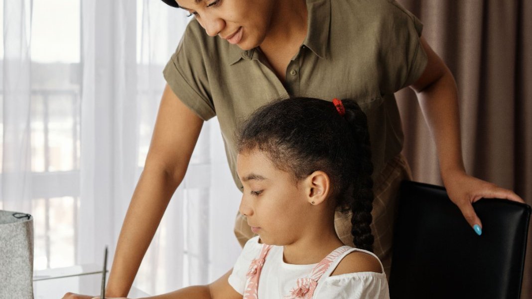 Child engaged in a learning activity