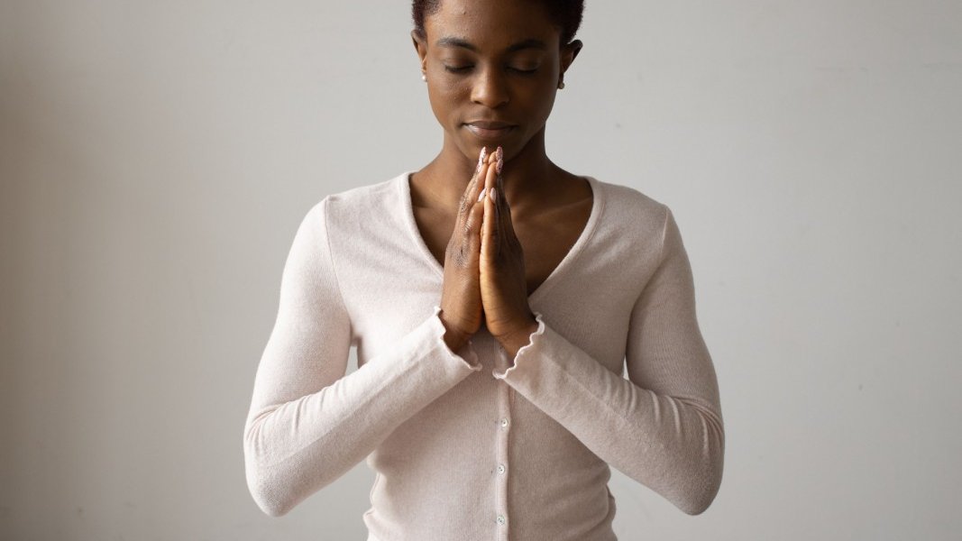 A calm environment where a woman can relax.