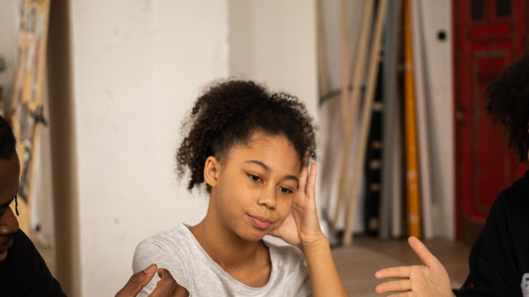 Teenager reflecting on family changes