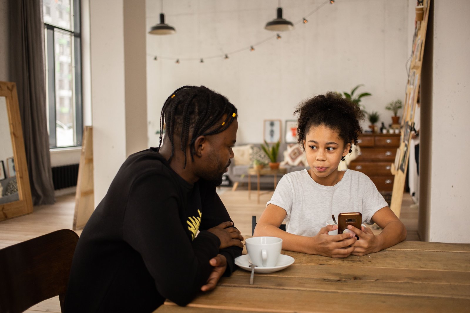 Child using a communication device